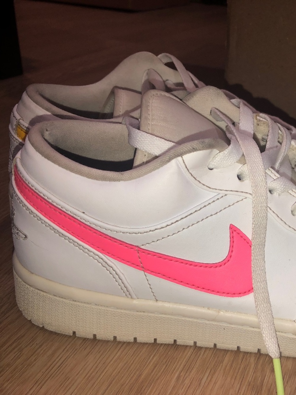 Air Jordan 1 Low Multicolor Swoosh (Neon) size 9.5 Men's